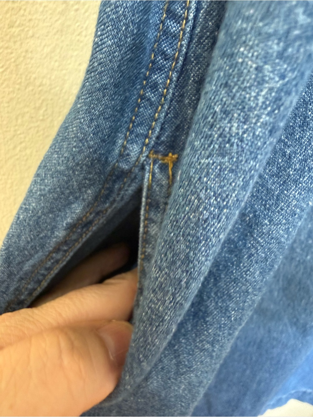 Vermont L Country Store Denim Polo Short Sleeve Shirt Dress Cottage Coastal Prep - Picture 6 of 9
